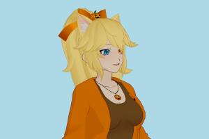Blonde Girl vrm, vrm models, vrchat, booth, female, girl, female, hentai, characters, animated, rigged